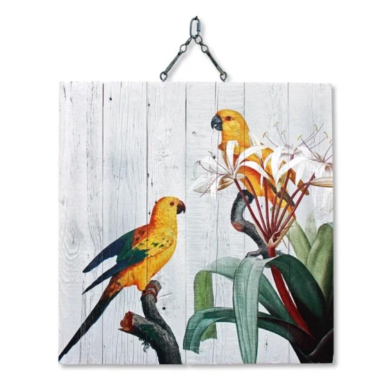 Картина "Попугайчики" 60х60 см #1