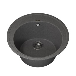 Кухонная мойка кварцевая Uperwood Quartz UPD-01-03, круглая, серая