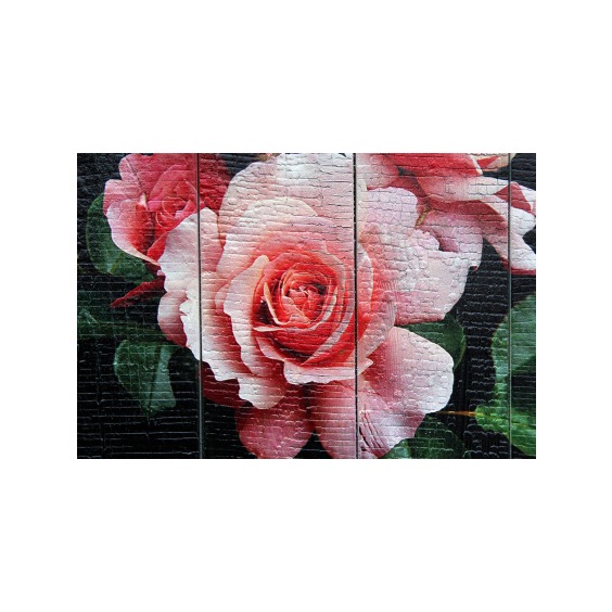 Картина "Четыре нежные розы на черном фоне" 40х40 см #3 Картина "Четыре нежные розы на черном фоне" 40х40 см #3