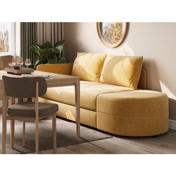 Прямой диван Стелс Горчичный, рогожка #3 Прямой диван Стелс Горчичный, рогожка #3