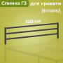 Спинка для кровати Металика Г3 120х200 мм, Черная