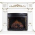 Каминокомплект Florina - Белый дуб, патина золото с очагом Dioramic 28 LED FX