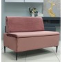 Мини диван 2-х местный с коробом для хранения, велюр пыльная роза