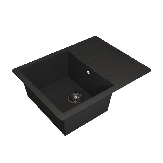Кухонная мойка кварцевая Uperwood Quartz UPD-03-04, прямоугольная, черная #2