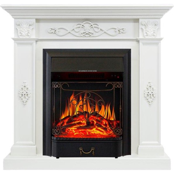 Каминокомплект Derby - Белый дуб с очагом Majestic FX Black #1