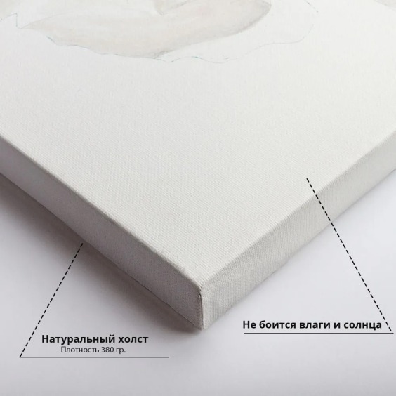 Интерьерная картина "Акварельная магнолия" на холсте, большая, размер 60х90 см #4