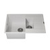 Кухонная мойка кварцевая Uperwood Quartz UPD-05-01, прямоугольная двухсекционная, белая