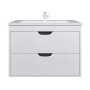 Тумба с раковиной для ванной подвесная Uperwood Modul 77х45х57 см, белая/графит