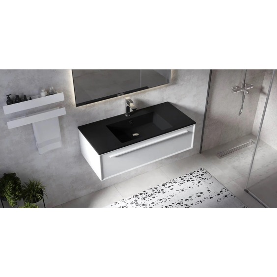 Раковина для ванной Uperwood Megan 100х48х16,5 см, черная матовая #6