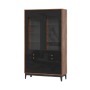 Brass шкаф-сервант ШКС-2, Каштан/Черный глянец