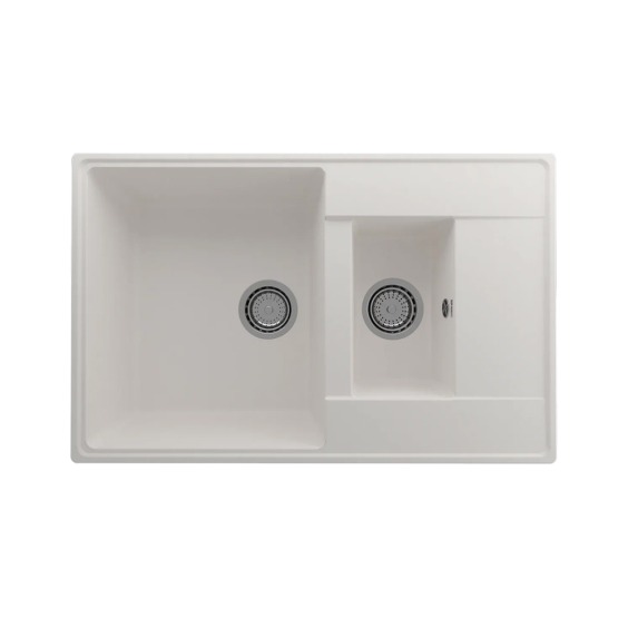 Мойка для кухни кварцевая Ulgran Quartz Prima 780-01, жасмин, 1,5 чаши #1