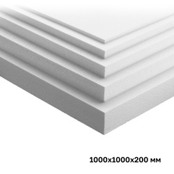 Пенопласт ППС-16Ф 1000х1000х200 мм
