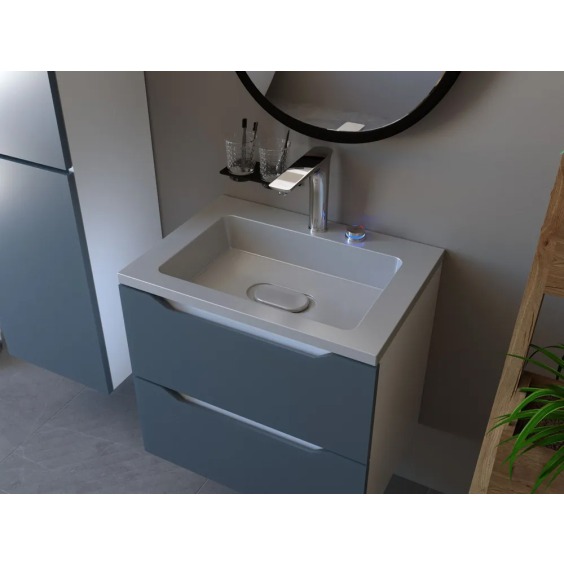 Раковина для ванной Uperwood Modul 65х45х12 см, серая глянцевая #9