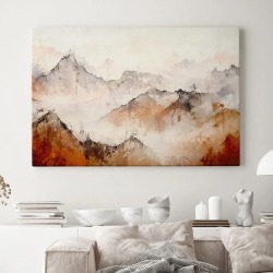 Интерьерная картина "Силуэт гор" на холсте, большая, размер 60 на 90 см