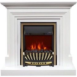 Каминокомплект Bradford - Белый с очагом Aspen Gold