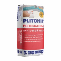 Клей для плитки и керамогранита Plitonit Plitomax (В+) 25кг