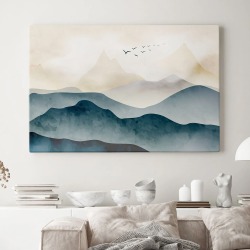Интерьерная картина "Горная абстракция" на холсте, большая, размер 80х115 см