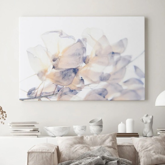 Интерьерная картина "Воздушные цветки" на холсте, большая, размер 60х90 см #1 Интерьерная картина "Воздушные цветки" на холсте, большая, размер 60х90 см #1