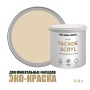 Краска фасадная износостойкая для наружных и внутренних работ Profipaints Eco Facade Acryl 0.9л, RAL-1015