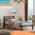 Кровать Сталь 90х200 Цвет черный (под накладки)