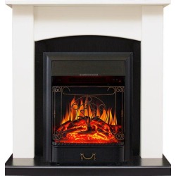 Каминокомплект Baltimore - Слоновая кость, черный с очагом Majestic FX Black