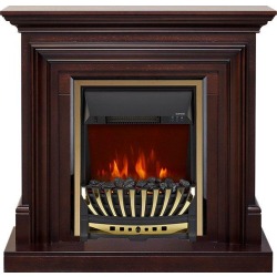 Каминокомплект Bradford - Темный дуб с очагом Aspen Gold