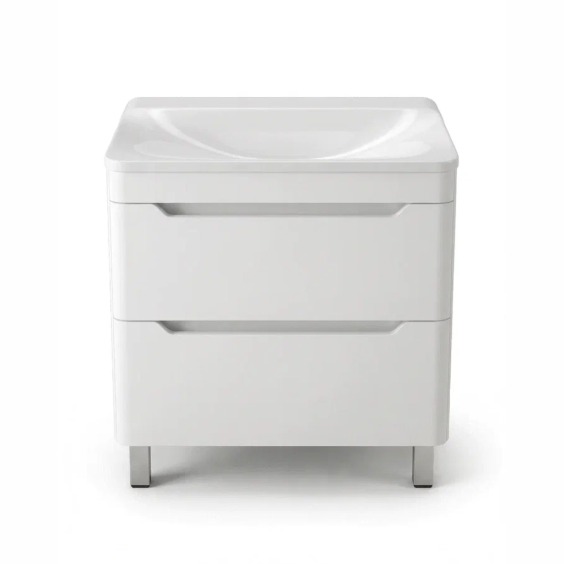 Тумба под раковину для ванной Uperwood Ocean напольная, 80 см, белая, 2 ящика #5