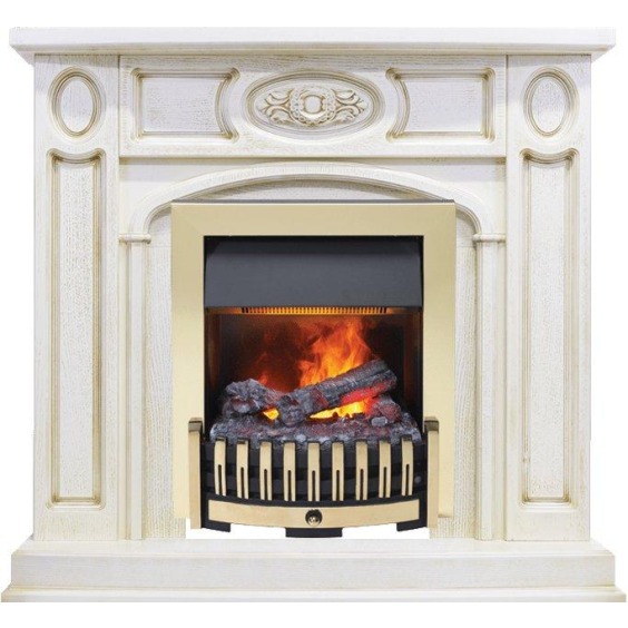 Каминокомплект Florence - Слоновая кость с патиной с очагом Danville Brass FB2 #1