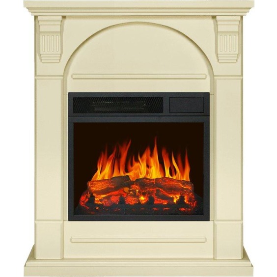 Каминокомплект Virginia - Слоновая кость с очагом Vision 18 LED FX #1