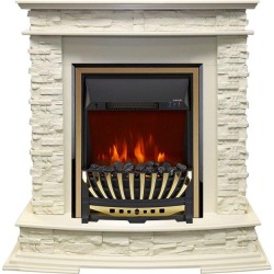 Каминокомплект Luzern - Слоновая кость с очагом Aspen Gold
