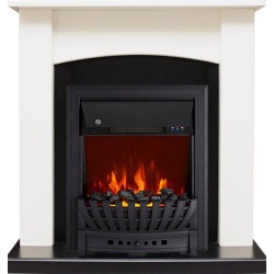 Каминокомплект Baltimore - Слоновая кость, черный с очагом Aspen Black