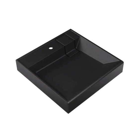 Раковина над стиральной машиной Uperwood Naomi Quartz, 60*60 см, уголь #1