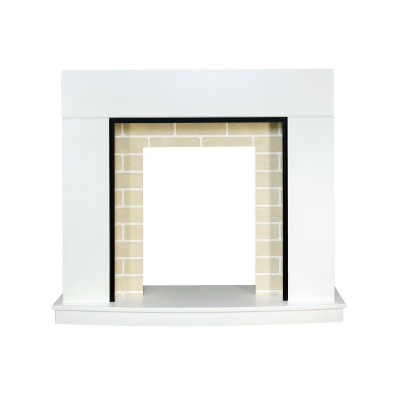 Каминокомплект Montana - Белый с очагом Fobos FX Brass #2