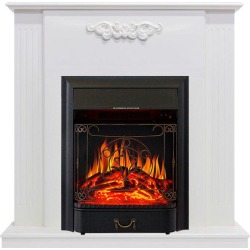 Каминокомплект Capri - Белое дерево делюкс с очагом Majestic FX Black