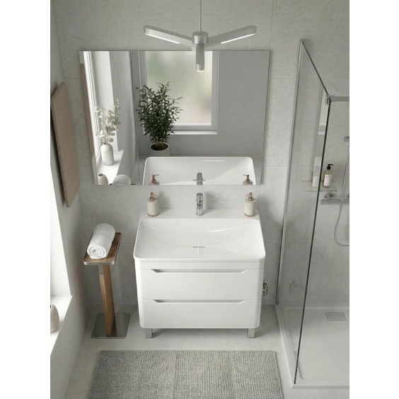 Тумба под раковину для ванной Uperwood Ocean напольная, 80 см, белая, 2 ящика #3