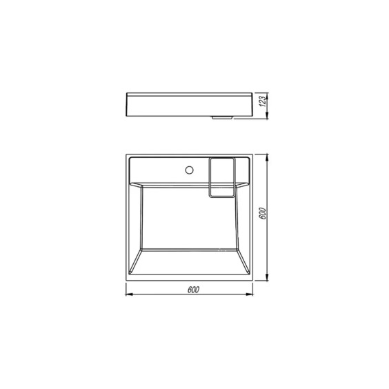 Раковина над стиральной машиной Uperwood Naomi Quartz, 60*60 см, серый шёлк #5