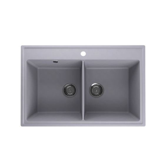 Мойка для кухни кварцевая Ulgran Quartz Ruma 780-05, бетон #1