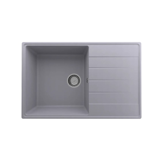 Мойка для кухни кварцевая Ulgran Quartz Prima 780-05, бетон #1