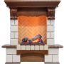 Каминокомплект Pierre Luxe - Дуб / Шампань (Высота 975мм) с очагом Cassette 400 NH