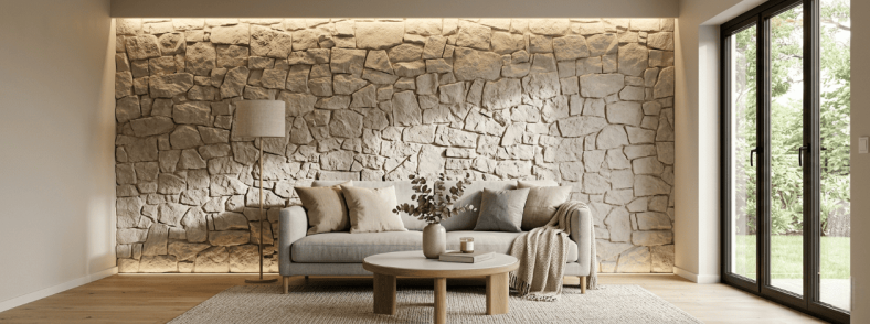 Декоративный камень: как создать дорогой интерьер без переплаты