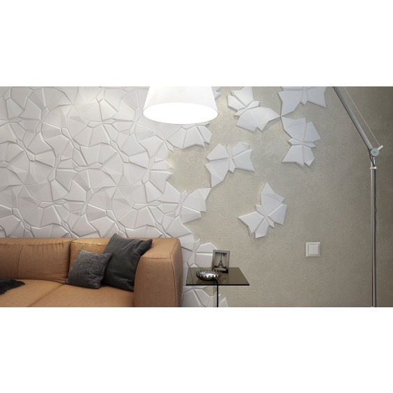 3Д Панель гипсовая "Бабочка", Белый #2 3Д Панель гипсовая "Бабочка", Белый #2