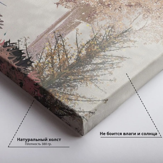 Интерьерная картина "В глуши" на холсте, большая, размер 60х40 см #4