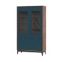 Brass шкаф-сервант ШКС-2, Каштан/Синий