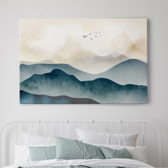 Интерьерная картина "Горная абстракция" на холсте, большая, размер 40х60 см #6