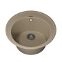 Кухонная мойка кварцевая Uperwood Quartz UPD-01-02, круглая, бежевая