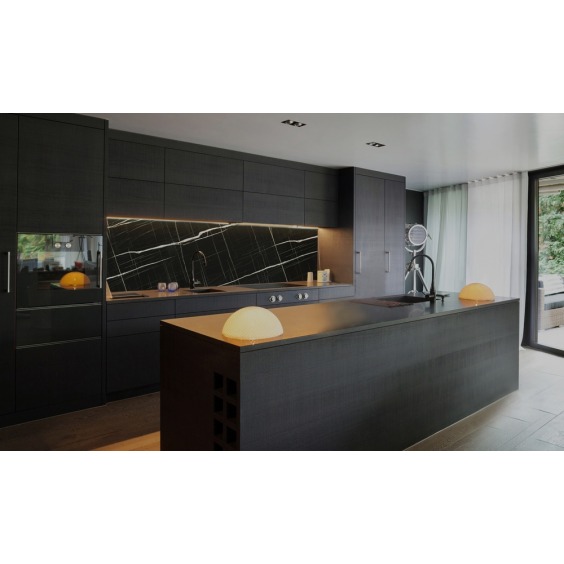 Фартук для кухни «Скиф» Чёрный Тунис арт. 295, 3000 x 600 x 6 мм #2 Фартук для кухни «Скиф» Чёрный Тунис арт. 295, 3000 x 600 x 6 мм #2