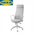 Стул офисный на колесах, Ikea Markus, светло-серый