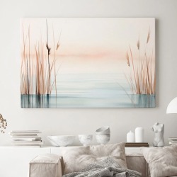 Интерьерная картина "Утренняя гладь 2" на холсте, большая, размер 30х45 см