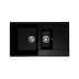 Мойка для кухни кварцевая Ulgran Quartz Prima 860-07, уголь, 1,5 чаши