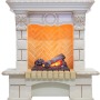 Каминокомплект Pierre Luxe - Слоновая кость / Шампань (Высота 975мм) с очагом Cassette 400 NH